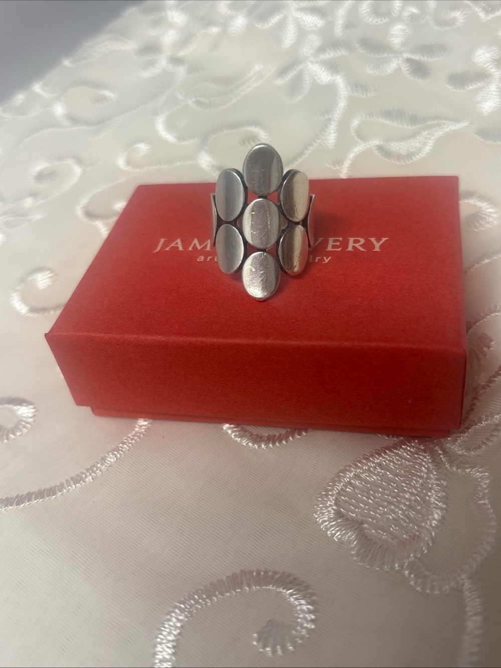 James Avery Retired Oval Reflections Sterling Silver 925 Ring